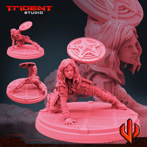 Black Widow Multiverse - Sculpt D Marvel MCP-compatible 40mm resin proxy miniature by Trident Miniatures - product image 1