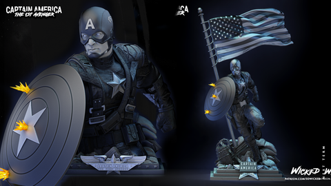 Captain America Bust resin bust kit view 1