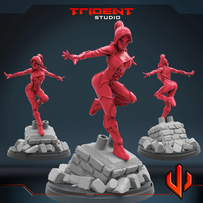 Black Cat Marvel MCP-compatible 40mm resin proxy miniature by Trident Miniatures - product image 1