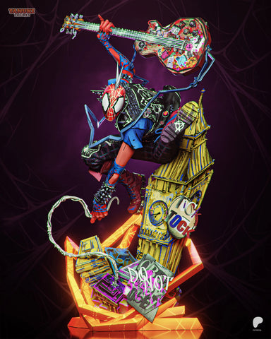 Spider-Punk Resin Statue & Bust - Full Size view 1