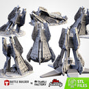 Landing Capsules 3D printed terrain view 1