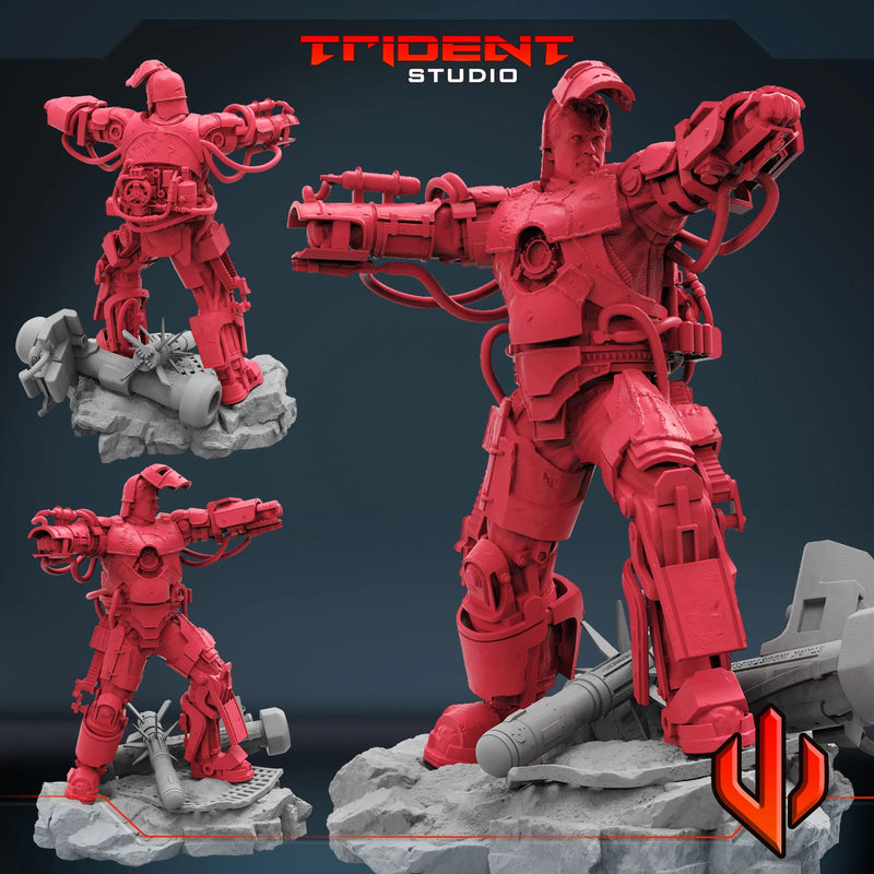 Iron Man MK1 Miniature Marvel MCP-compatible 40mm resin proxy miniature by Trident Miniatures - product image 1