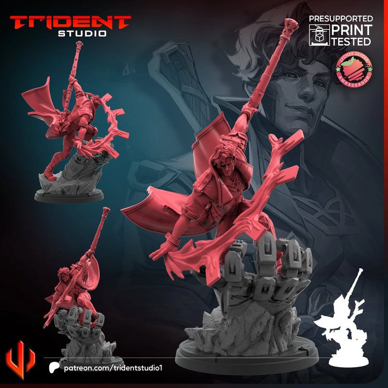 Gambit Rivals Marvel MCP-compatible 40mm resin proxy miniature by Trident Miniatures - product image 1