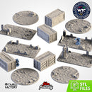 City Ruins WTC Set 02 3D printed terrain view 1