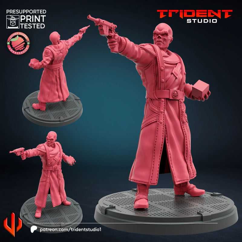 Red Skull Marvel MCP-compatible 40mm resin proxy miniature by Trident Miniatures - product image 1