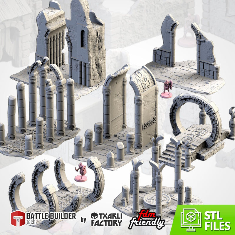 Ancient Civilization 3D printed terrain view 1