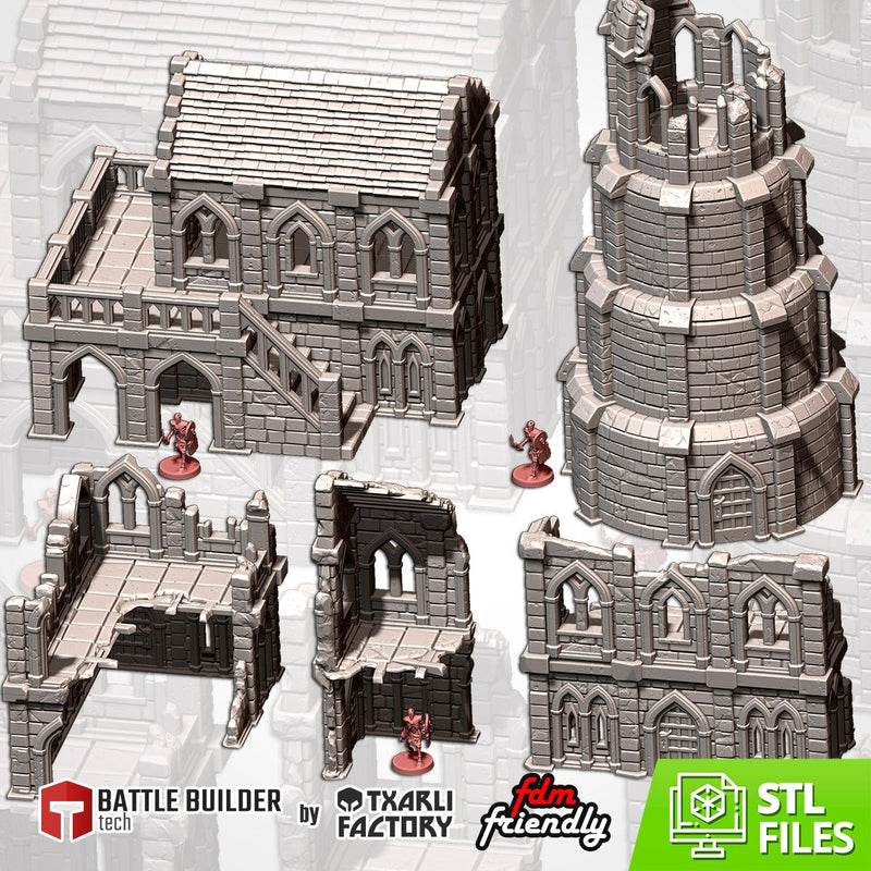 Middle Earth Town 3D printed terrain view 1