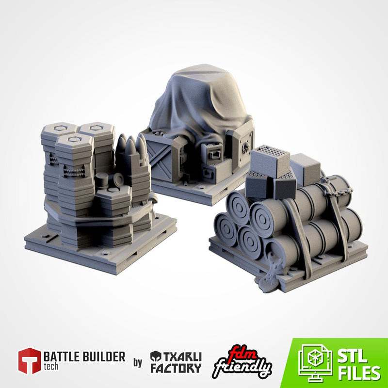 Supplies Pack 3D printed terrain view 1