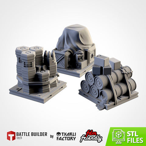 Supplies Pack 3D printed terrain view 1