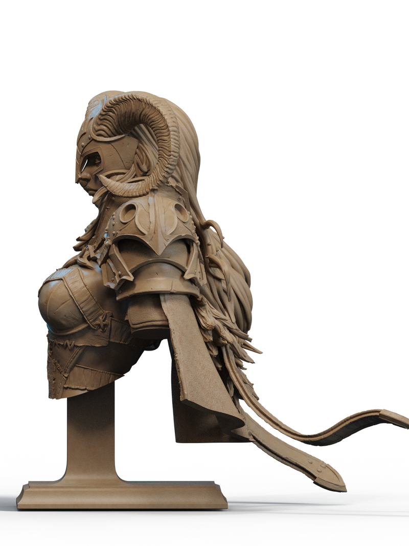 Warrior of the North Resin Bust - view 3