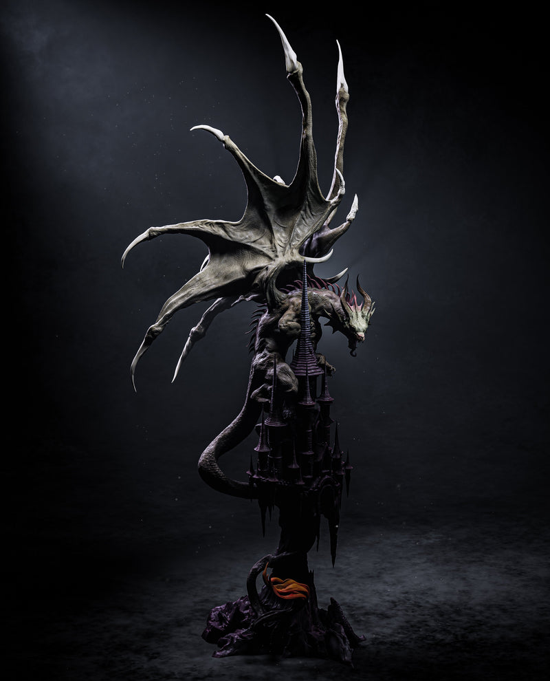 Mysterious Dragon Resin Statue - view 2