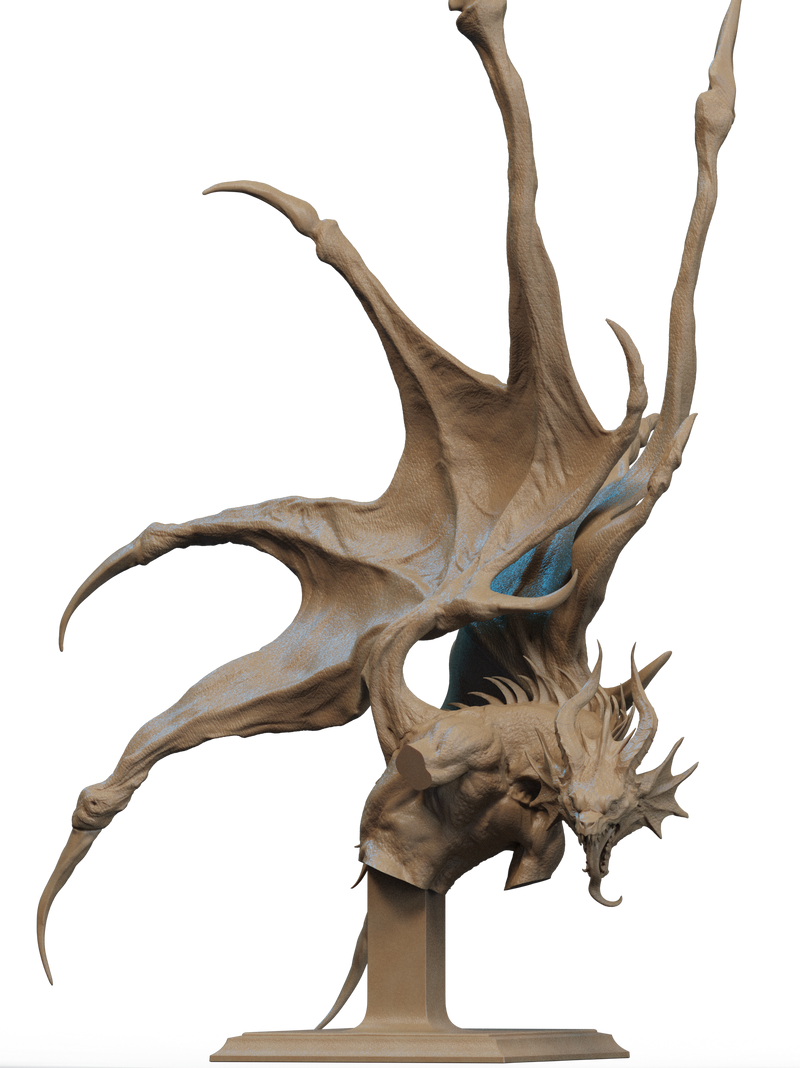 Mysterious Dragon Resin Bust - view 2
