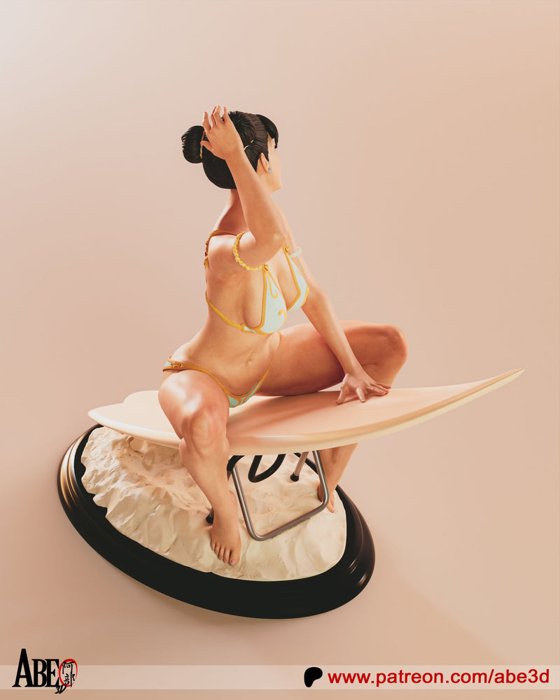 Chun-Li Surf Resin Statue - view 4