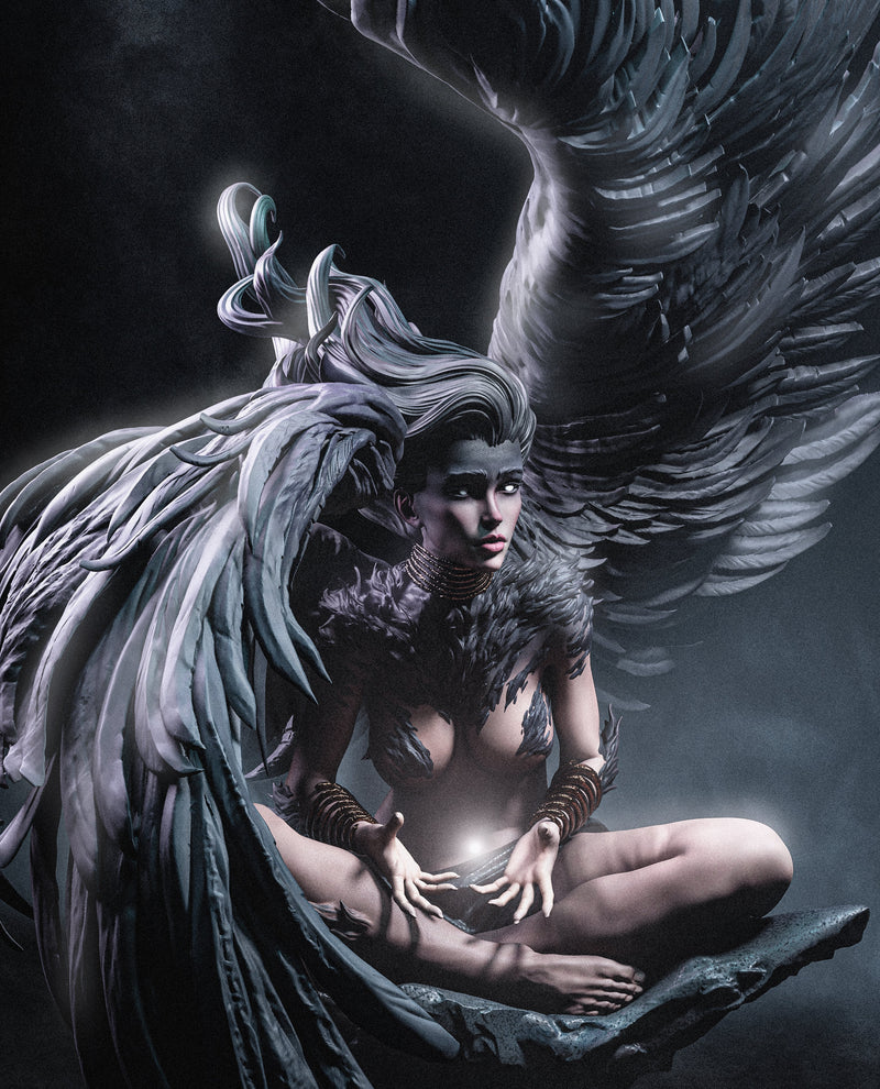 Sphinx Resin Statue - view 2