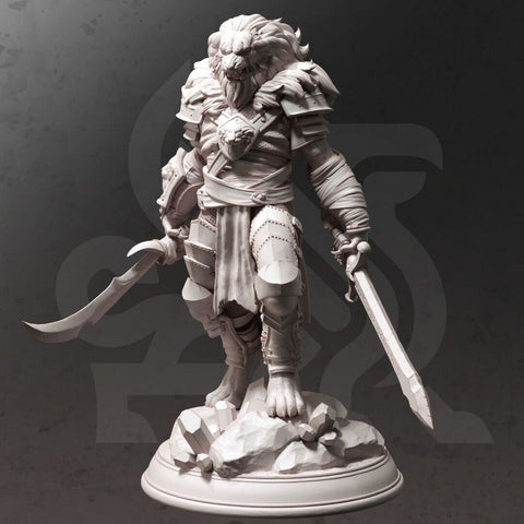 Lionfolk Bloodhunter - Kiz Ai'er | DM Stash | DnD | Fantasy | Miniature