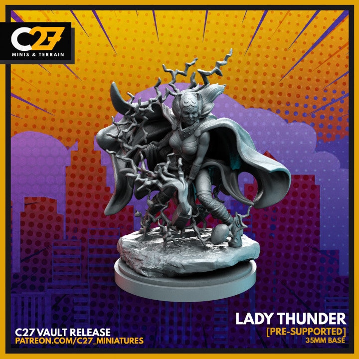 Thor (Jane Foster) 40mm Scale Miniature | Crisis Protocol Proxy | C27