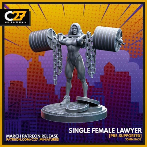 She-Hulk 40mm Scale Miniature | Crisis Protocol Proxy | C27
