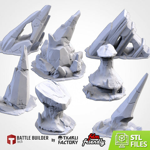 Ice Mountains | 28mm-32mm | Tabletop Terrain