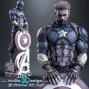 Captain America Resin Statue Model Kit - 1/10 Scale Sculpture