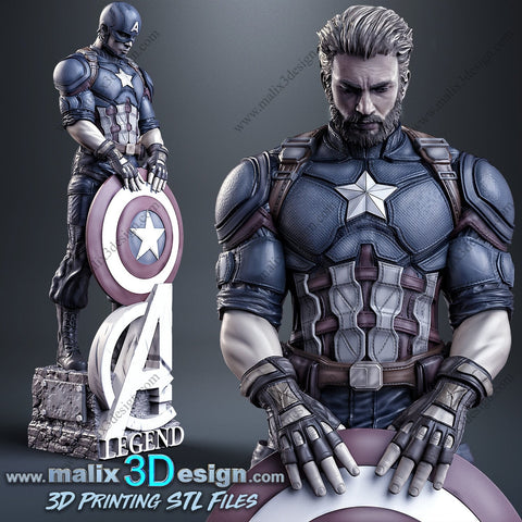 Captain America Resin Statue Model Kit - 1/10 Scale Sculpture