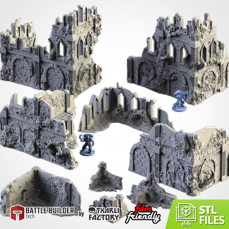 Infected Ruins | 28mm-32mm | Tabletop Terrain