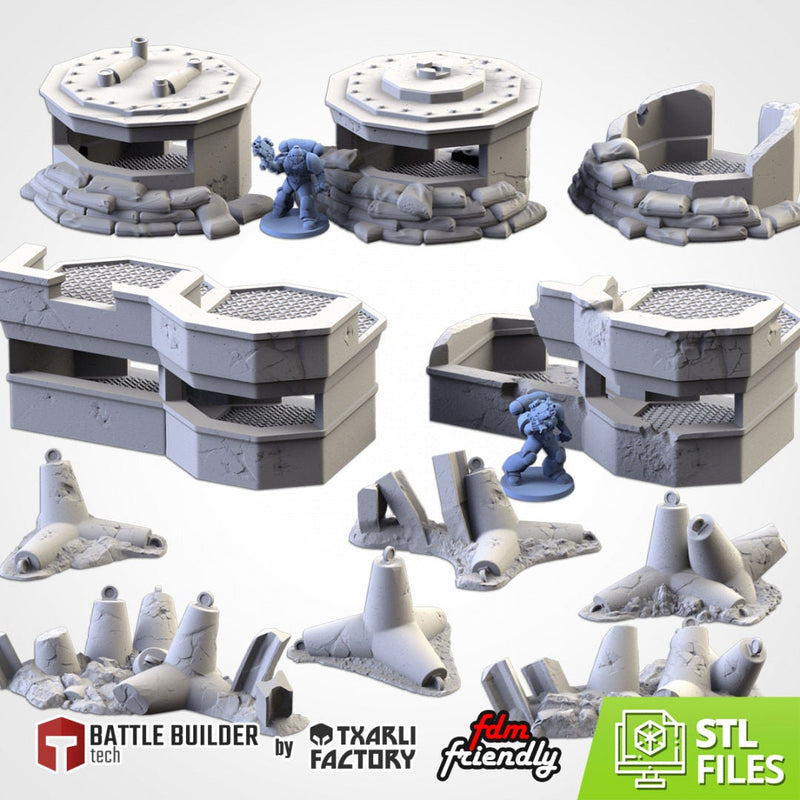 War Bunkers | 28mm-32mm | Tabletop Terrain