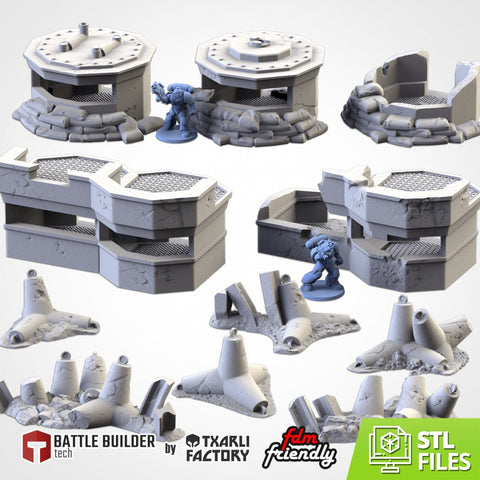 War Bunkers | 28mm-32mm | Tabletop Terrain