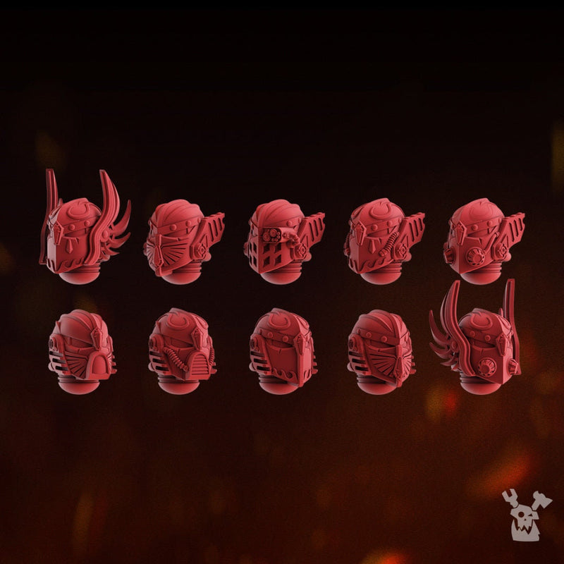 Celestial Blades Heads Set x10 | Grim Dark Fantasy Bits