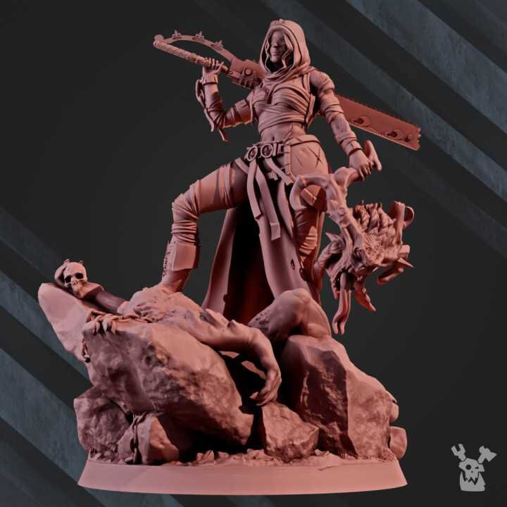Sister Executioner Miniature: 28mm Resin DakkaDakka Figurine