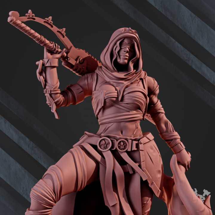 Sister Executioner Miniature: 28mm Resin DakkaDakka Figurine