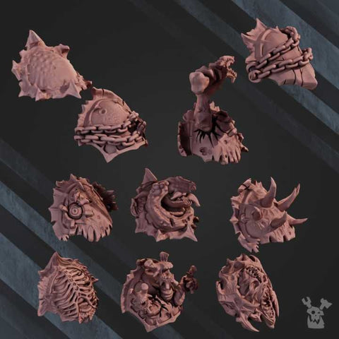 Pandemonium 1 Shoulder Pads Set | DakkaDakka | Grim Dark | Fantasy | One Page Rules