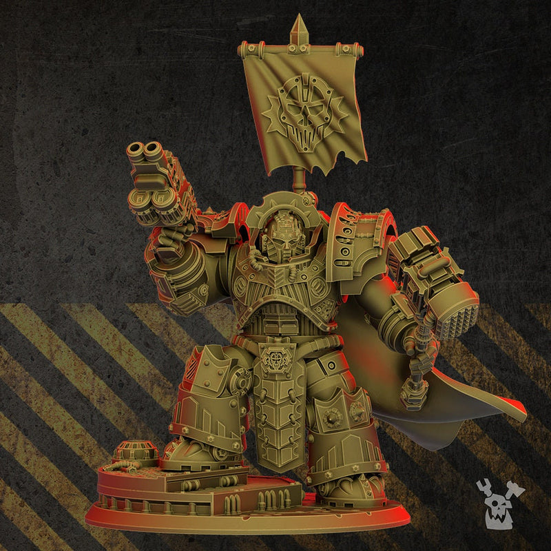 High Brother in Heavy Metal Armor | DakkaDakka | Grim Dark | Fantasy | One Page Rules