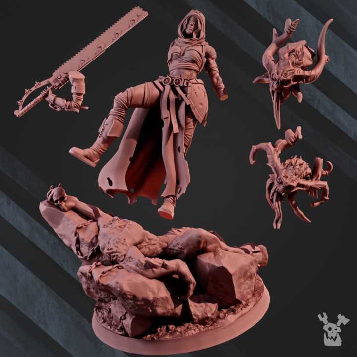 Sister Executioner Miniature: 28mm Resin DakkaDakka Figurine