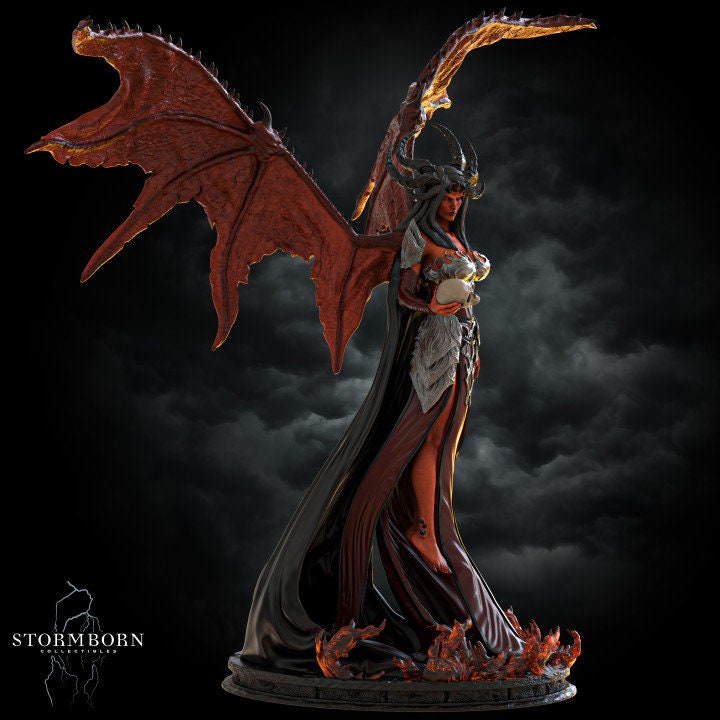 Nyxara, Demon of the Night | DnD Miniature | Pathfinder Miniature | Stormborn Collectibles