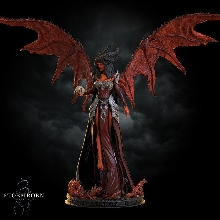 Nyxara, Demon of the Night | DnD Miniature | Pathfinder Miniature | Stormborn Collectibles