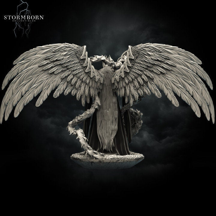 Juno, Queen of Angels Miniature: 8k Resin DnD Pathfinder Figure (Unpainted & Unassembled)