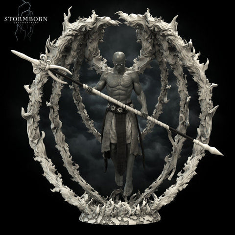 Oros, Angel of Destruction Miniature: DnD Pathfinder Resin Print (Unpainted)