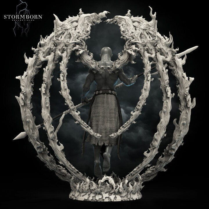 Oros, Angel of Destruction Miniature: DnD Pathfinder Resin Print (Unpainted)
