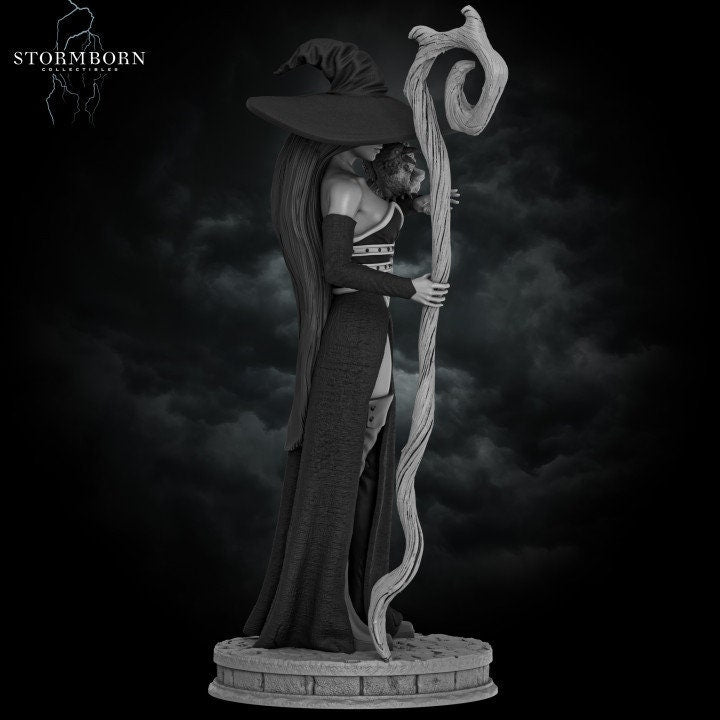 Azora the Witch Miniature: 8k Resin DnD Pathfinder Figure