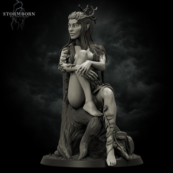 Eva, Dryad of the Emerald Grove | DnD Miniature | Pathfinder Miniature | Stormborn Collectibles