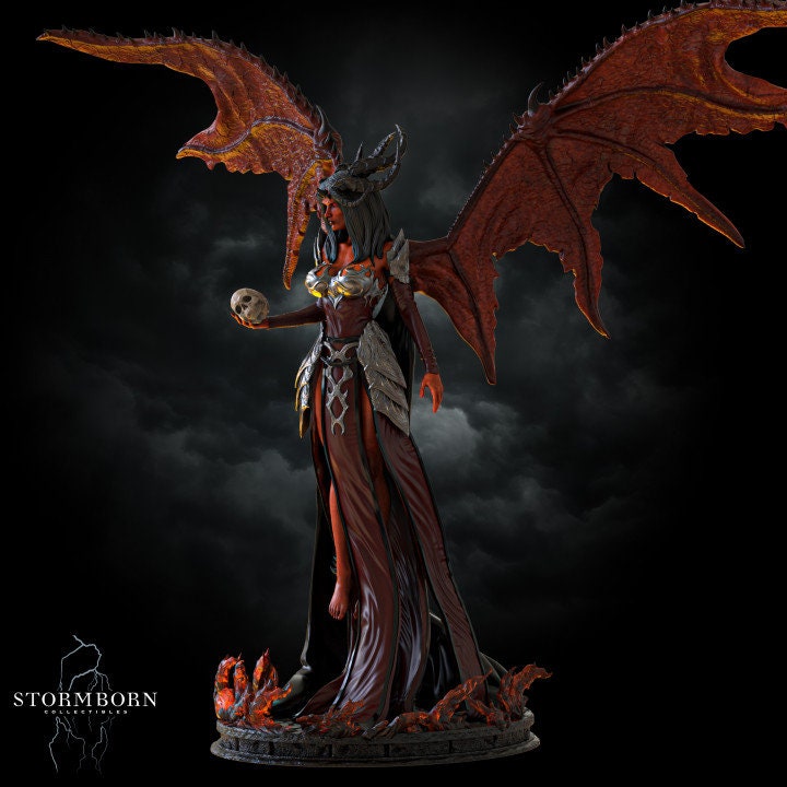 Nyxara, Demon of the Night | DnD Miniature | Pathfinder Miniature | Stormborn Collectibles