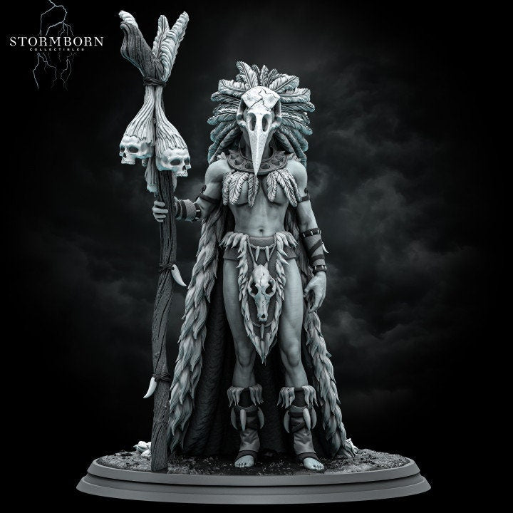Lagath The Seer Miniature: 8k Resin DnD Pathfinder Mini