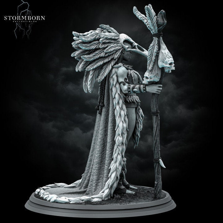 Lagath The Seer Miniature: 8k Resin DnD Pathfinder Mini