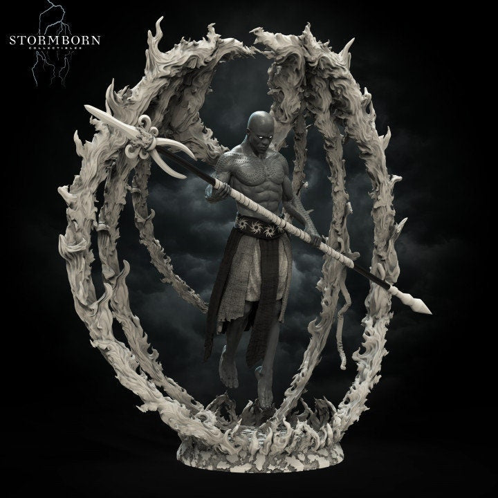 Oros, Angel of Destruction Miniature: DnD Pathfinder Resin Print (Unpainted)