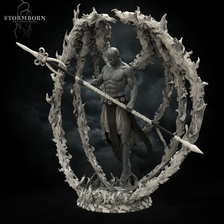 Oros, Angel of Destruction Miniature: DnD Pathfinder Resin Print (Unpainted)