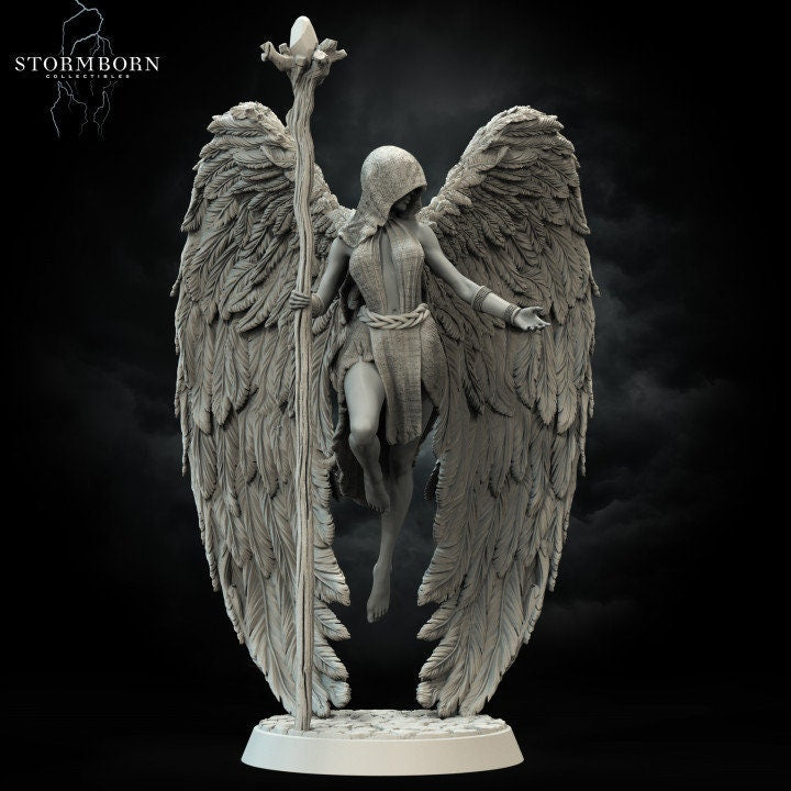 Althea, Angel of Mending: 8k DnD Miniature (Unpainted/Unassembled)