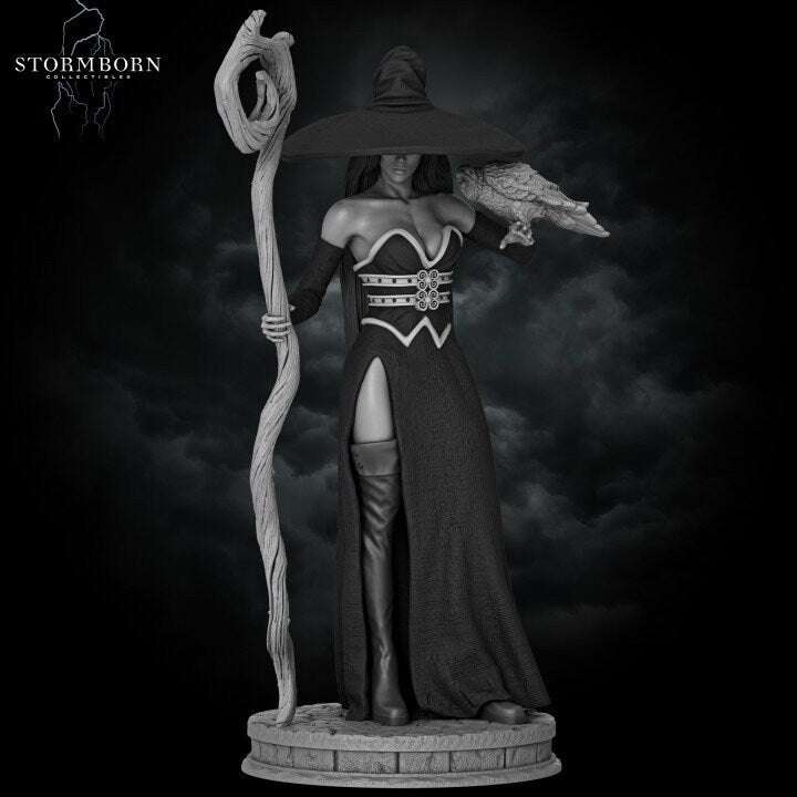Azora the Witch Miniature: 8k Resin DnD Pathfinder Figure