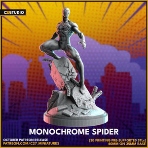 Spiderman (Black Suit) 40mm Scale Miniature | Crisis Protocol Proxy | C27
