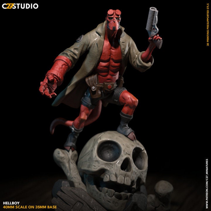 Hellboy 40mm Scale Miniature | Crisis Protocol Proxy | C27