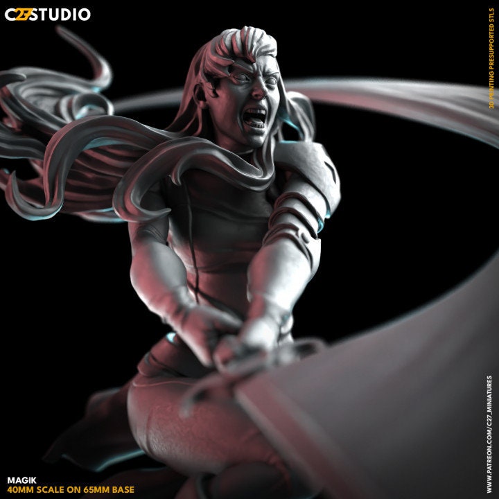 Magik (New Mutants) 40mm Scale Miniature | Crisis Protocol Proxy | C27